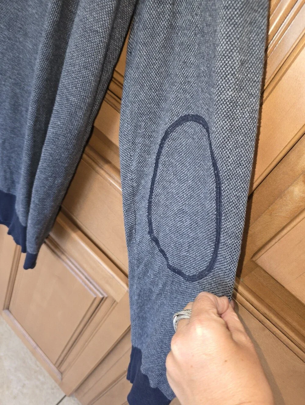 Banana Republic Men's Heathered Navy Crewneck Sweater